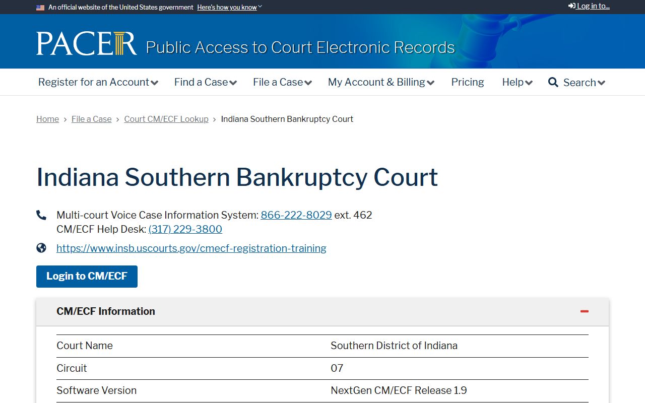 Orange County district court distinction PACER CM ECF bankruptcy lookup