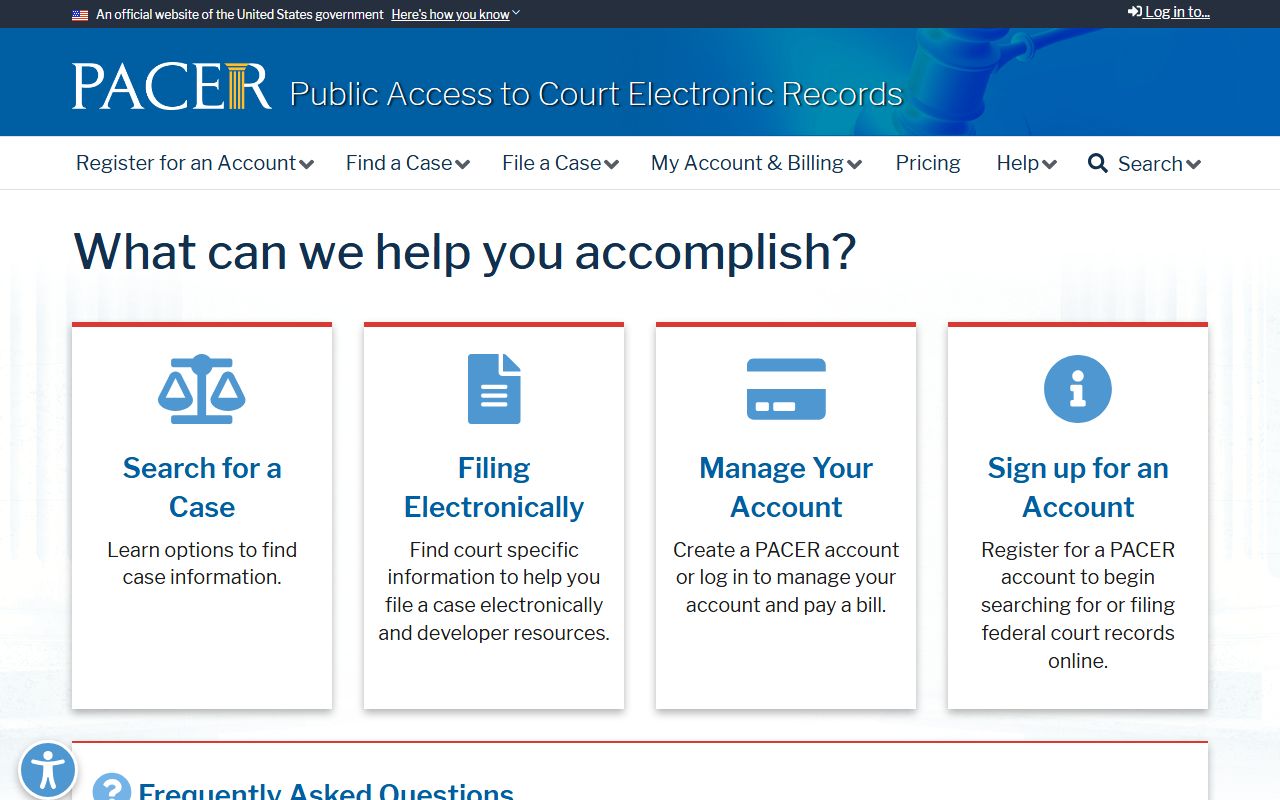 Orange County warrant records PACER federal court system